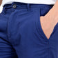 Men Blue Slim Fit Chino Short