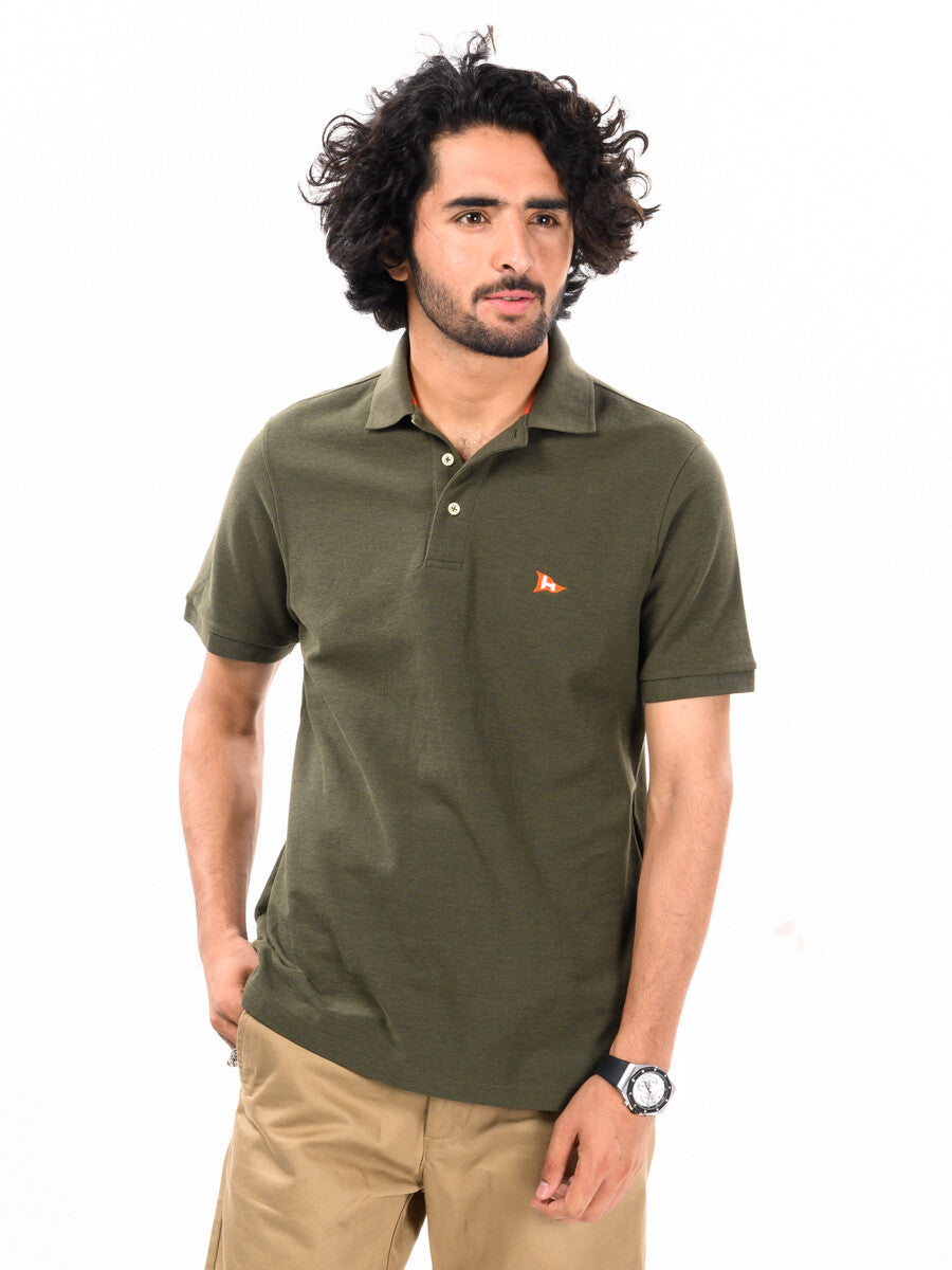Olive Green Men's Polo Shirts
