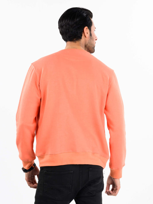 Orange Fleece Men's Sweatshirt