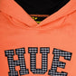 Orange Men Fleece Hooded Sweatshirt