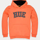 Orange Men Fleece Hooded Sweatshirt