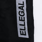 Raw-Hem Men Black Terry Jogger Shorts