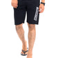 Raw-Hem Men Black Terry Jogger Shorts