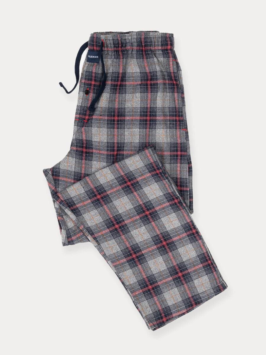 Red & Grey Flannel Relaxed Winter Pajamas - Pack of 2