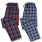 Red & Navy Flannel Relaxed Winter Pajamas - Pack of 2