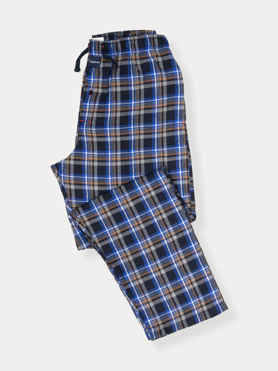 Red & Navy Flannel Relaxed Winter Pajamas - Pack of 2