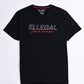 SF Applique Black Cotton Tee Shirt
