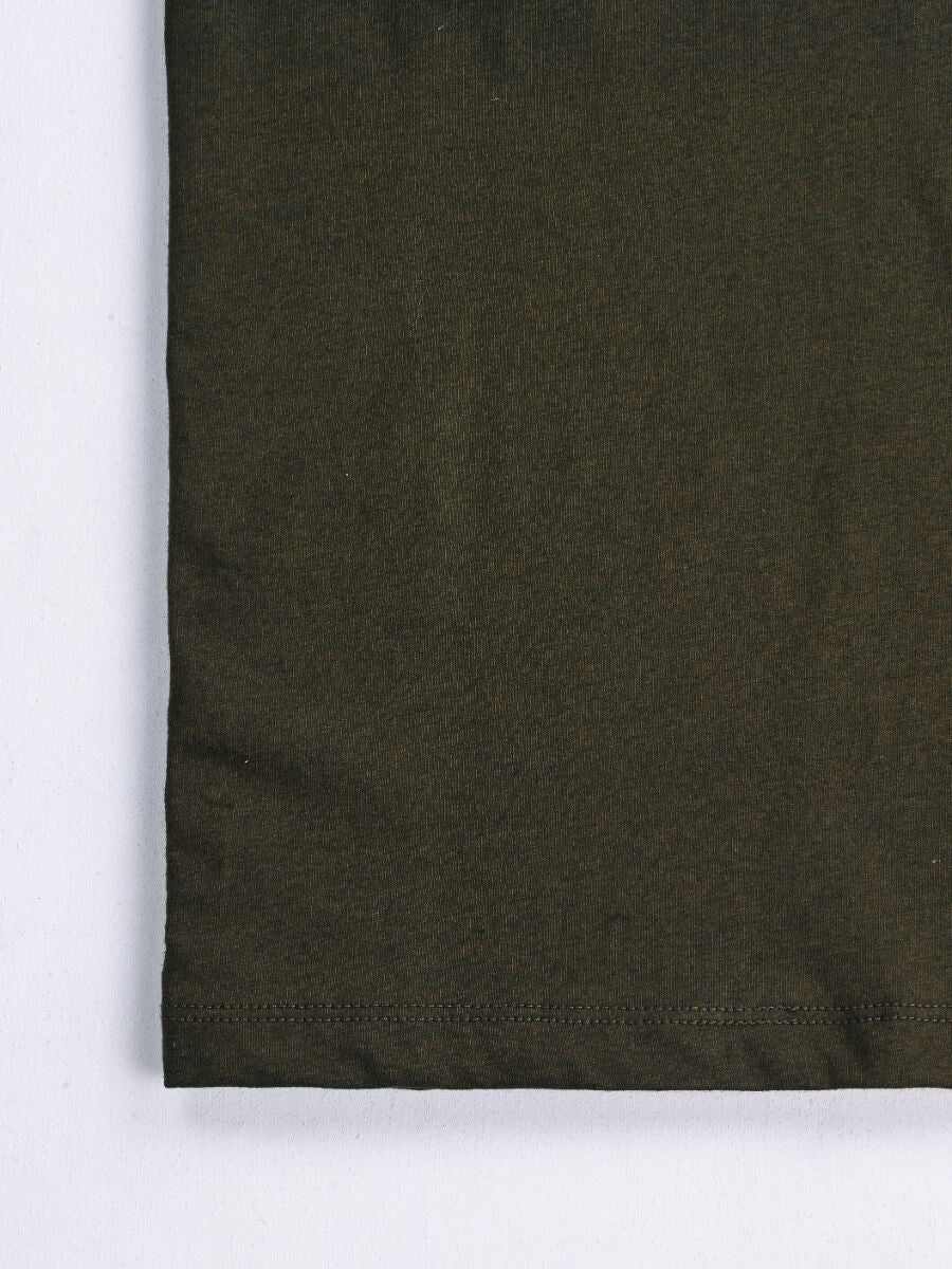 SF Flock Olive Green Cotton Tee Shirt
